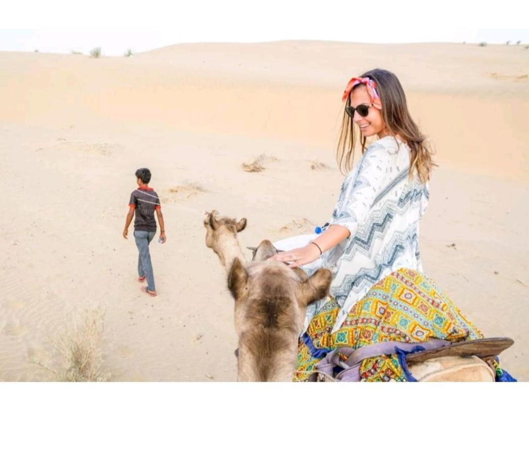 Golden Sandstone Hotel Desert Safari Camp Jaisalmer Bagian luar foto