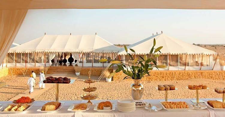 Golden Sandstone Hotel Desert Safari Camp Jaisalmer Bagian luar foto