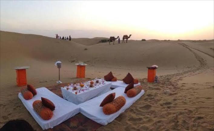 Golden Sandstone Hotel Desert Safari Camp Jaisalmer Bagian luar foto