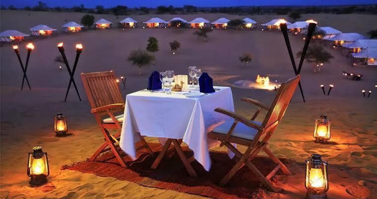 Golden Sandstone Hotel Desert Safari Camp Jaisalmer Bagian luar foto