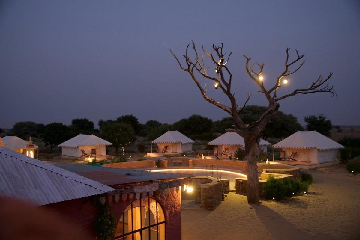 Golden Sandstone Hotel Desert Safari Camp Jaisalmer Bagian luar foto