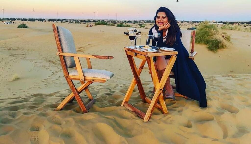 Golden Sandstone Hotel Desert Safari Camp Jaisalmer Bagian luar foto